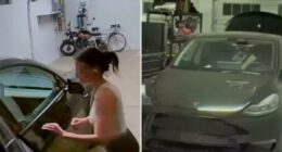 California woman caught on camera smashing ex-boyfriendâs Tesla after breakup